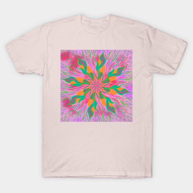 Pink hippie T-Shirt by colors